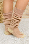 Knitted Lounge Socks In Pink