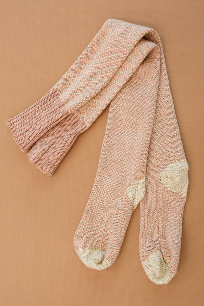 Knitted Lounge Socks In Pink