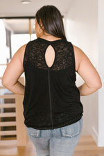 Knotted Hem Tank in Black