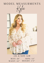 Sing Softly Lace Trim Floral Blouse