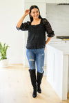 Lace Surprise Blouse In Black