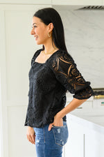 Lace Surprise Blouse In Black