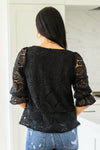 Lace Surprise Blouse In Black