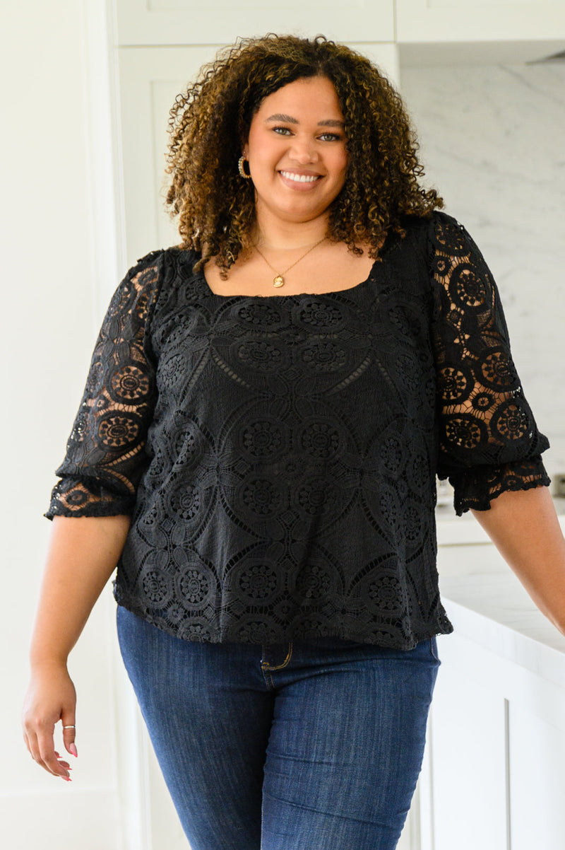 Lace Surprise Blouse In Black