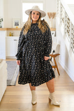 Larissa Long Sleeve Ruffle Hem Dress