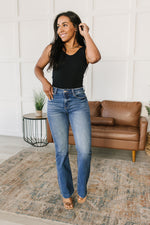 Risen Layla High Rise Raw Hem Flare Jeans