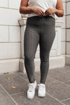 Let's Go Textured Leggings in Charcoal