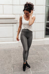 Let's Go Textured Leggings in Charcoal