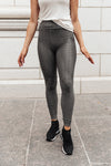 Let's Go Textured Leggings in Charcoal