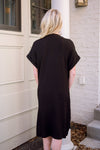 Light Breeze Short Sleeve Cardigan In Black