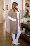 Light Breeze Short Sleeve Cardigan In Olive