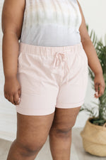 Lightweight and Linen Shorts in Baby Pink