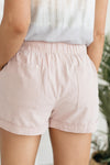 Lightweight and Linen Shorts in Baby Pink