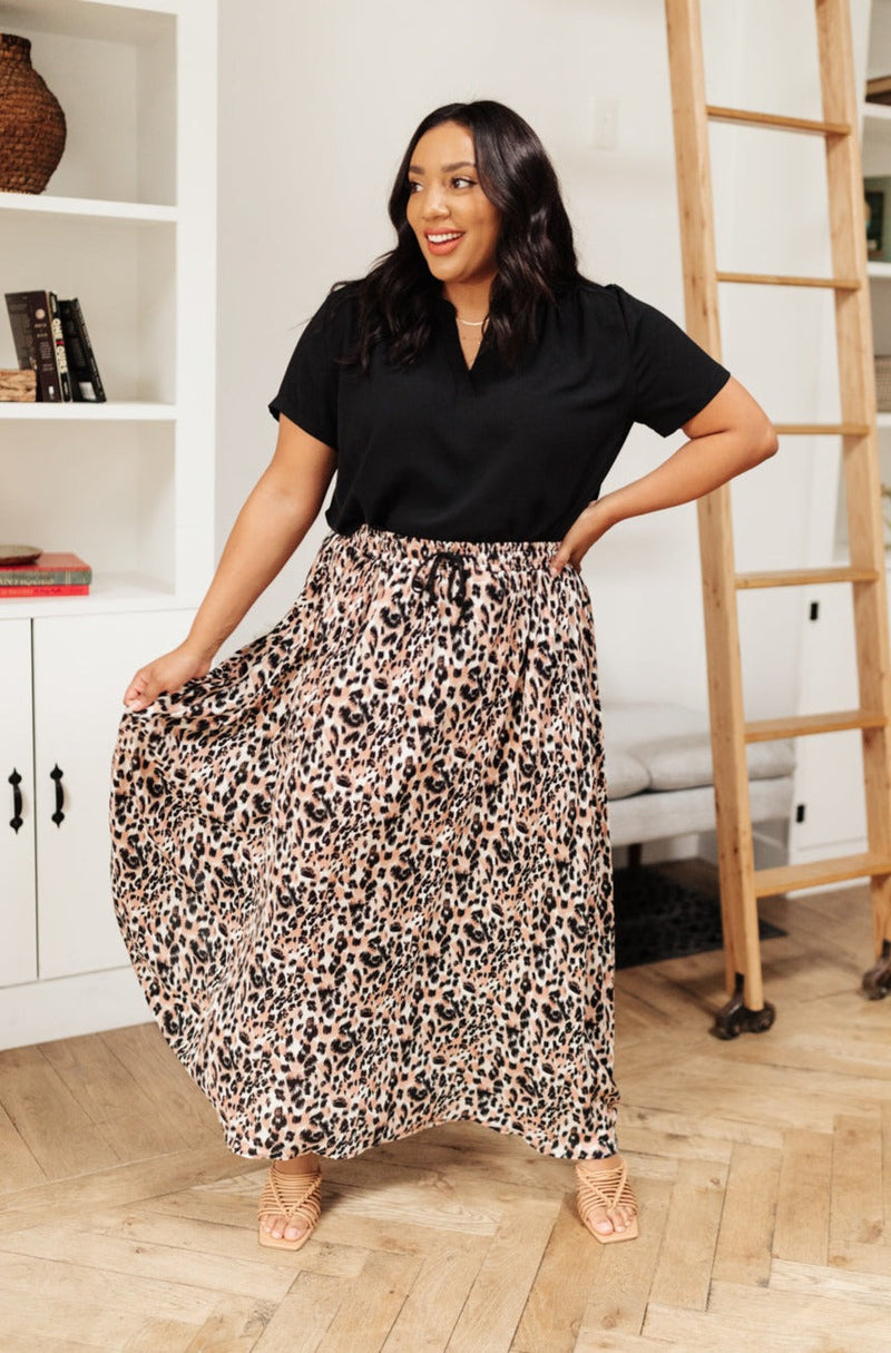 Lilith Maxi Skirt In Animal Print