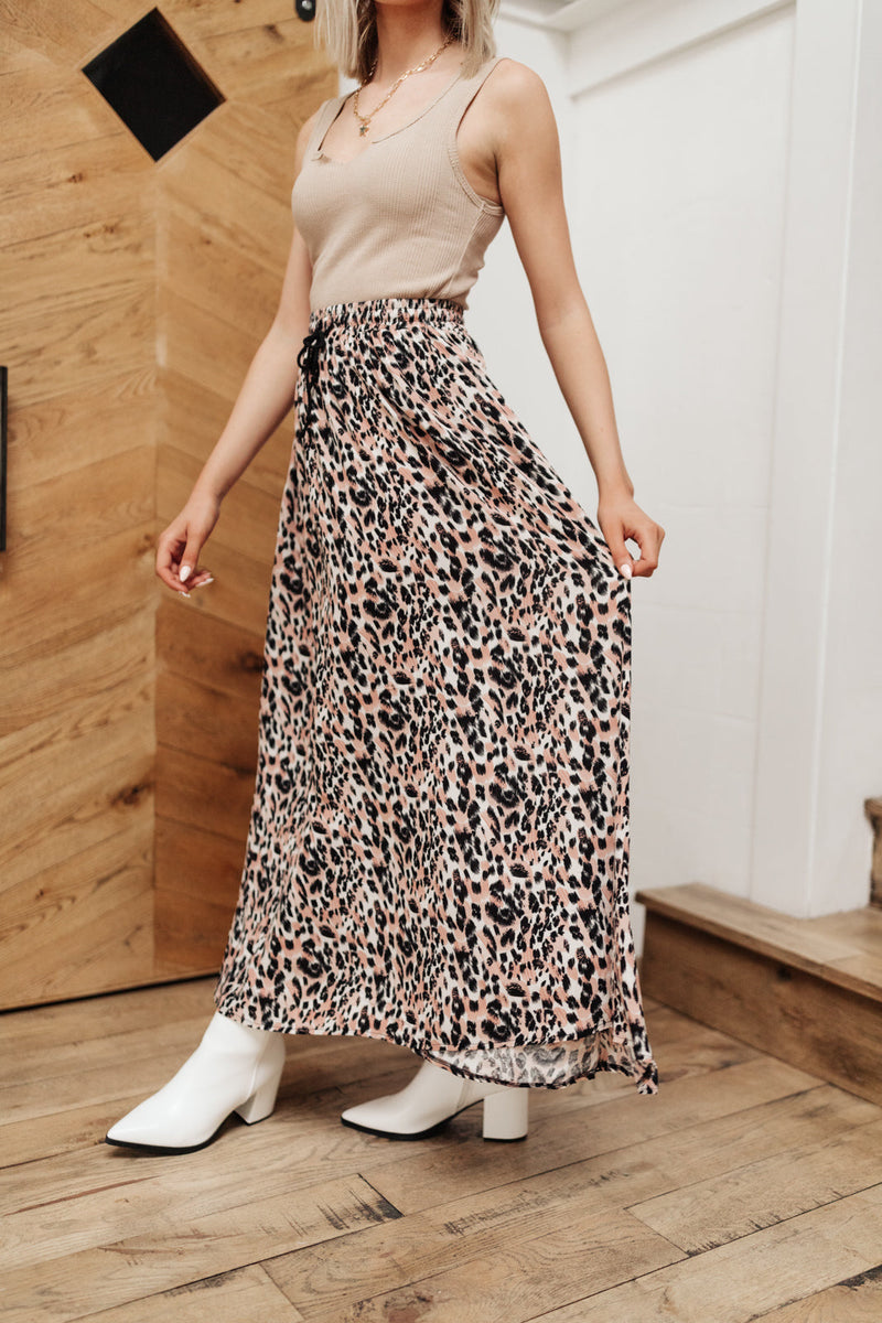 Lilith Maxi Skirt In Animal Print