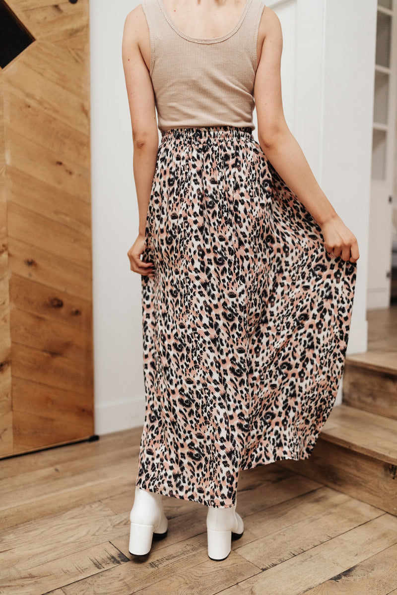 Lilith Maxi Skirt In Animal Print