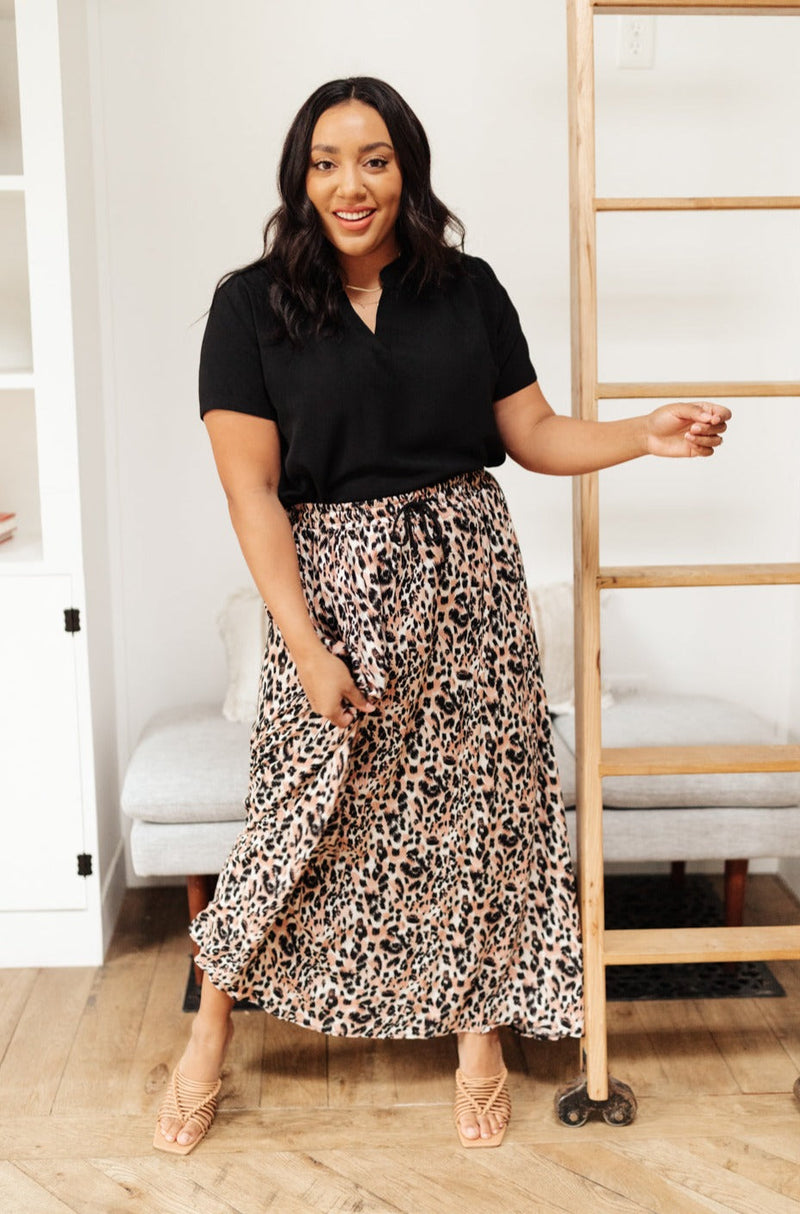 Lilith Maxi Skirt In Animal Print