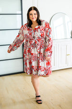 Lotus Blossom V-Neck Dress