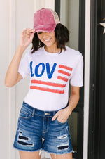 Love For The Flag Graphic Tee