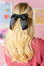 Love Story Satin Bow in Black