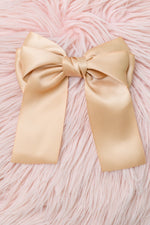 Love Story Satin Bow in Tan