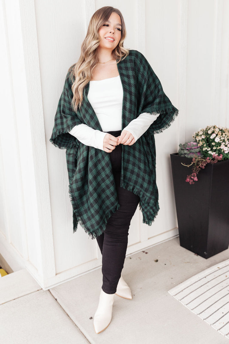 Lumber Jill Wrap in Black/Green