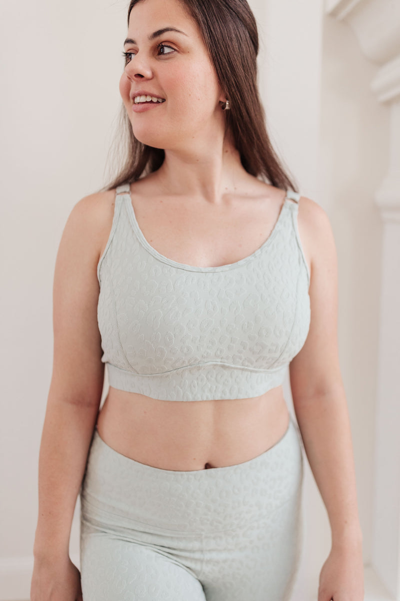 Lux & Plush Sports Bra In Mist