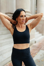 Lux & Plush Sports Bra in Onyx