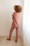 Luxurious Loungewear Joggers In Terracotta