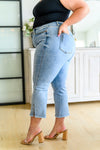 Judy Blue Maddox Mid Rise Straight Crop Jeans