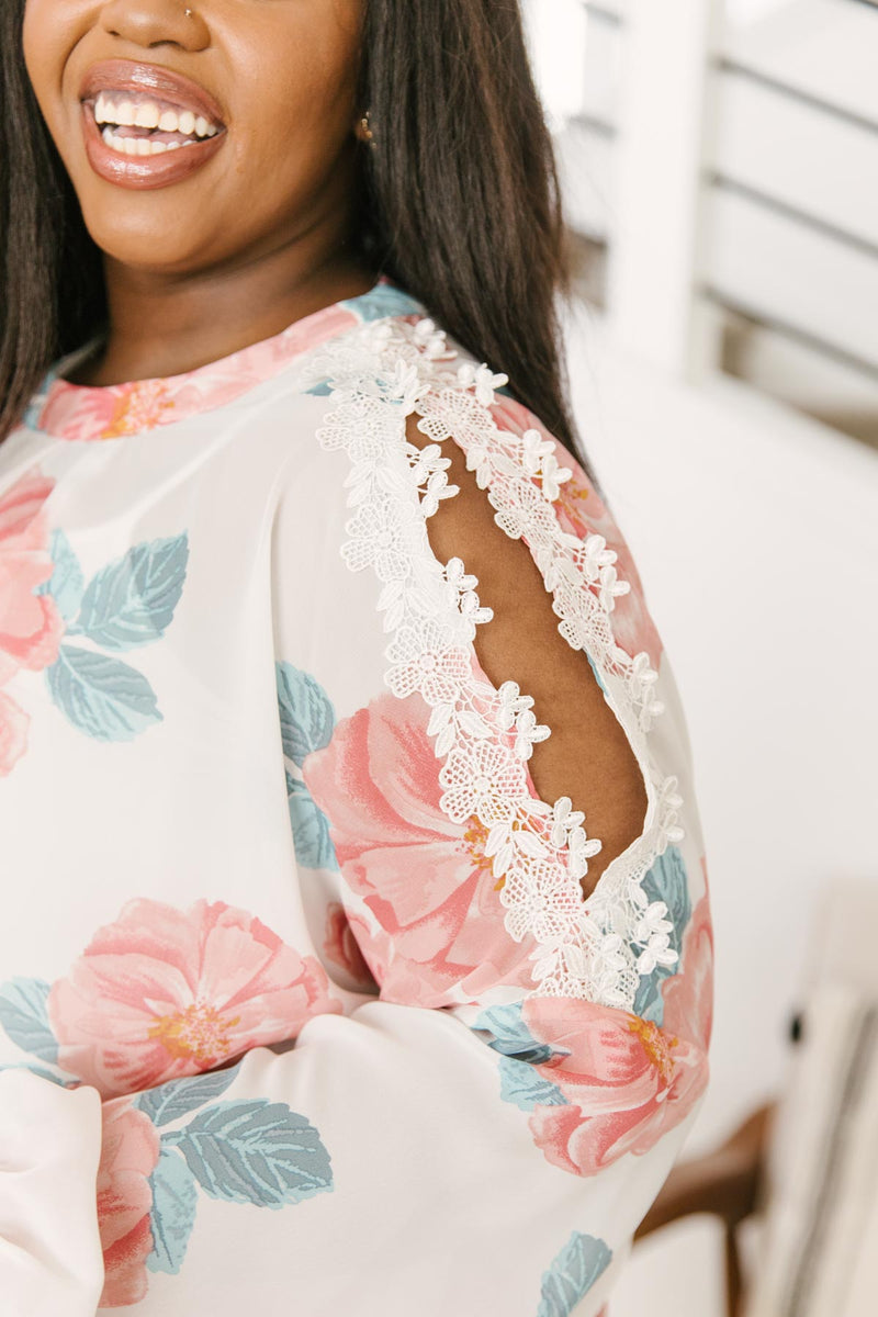 Maisy Floral Blouse in Ivory