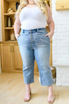 Judy Blue Mandy High Rise Vintage Wide Leg Crop Jeans