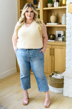 Judy Blue Mandy High Rise Vintage Wide Leg Crop Jeans