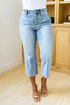 Judy Blue Mandy High Rise Vintage Wide Leg Crop Jeans