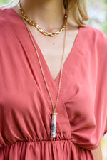 Maura Stone Bar Necklace