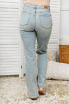 Judy Blue Meadow High Rise Straight Fit Destroyed Jeans