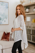 Meyers Striped High Low Boxy Top