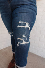 Judy Blue Mid-Rise Thermal Boyfriend Jeans