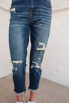 Judy Blue Mid-Rise Thermal Boyfriend Jeans