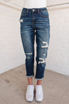 Judy Blue Mid-Rise Thermal Boyfriend Jeans