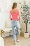 Judy Blue Mid-Rise Destroyed Hem Boyfriend Jeans