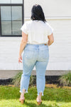 Judy Blue Mid-Rise Destroyed Hem Boyfriend Jeans