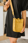 Millie Mini Nylon Crossbody Bag in Mustard