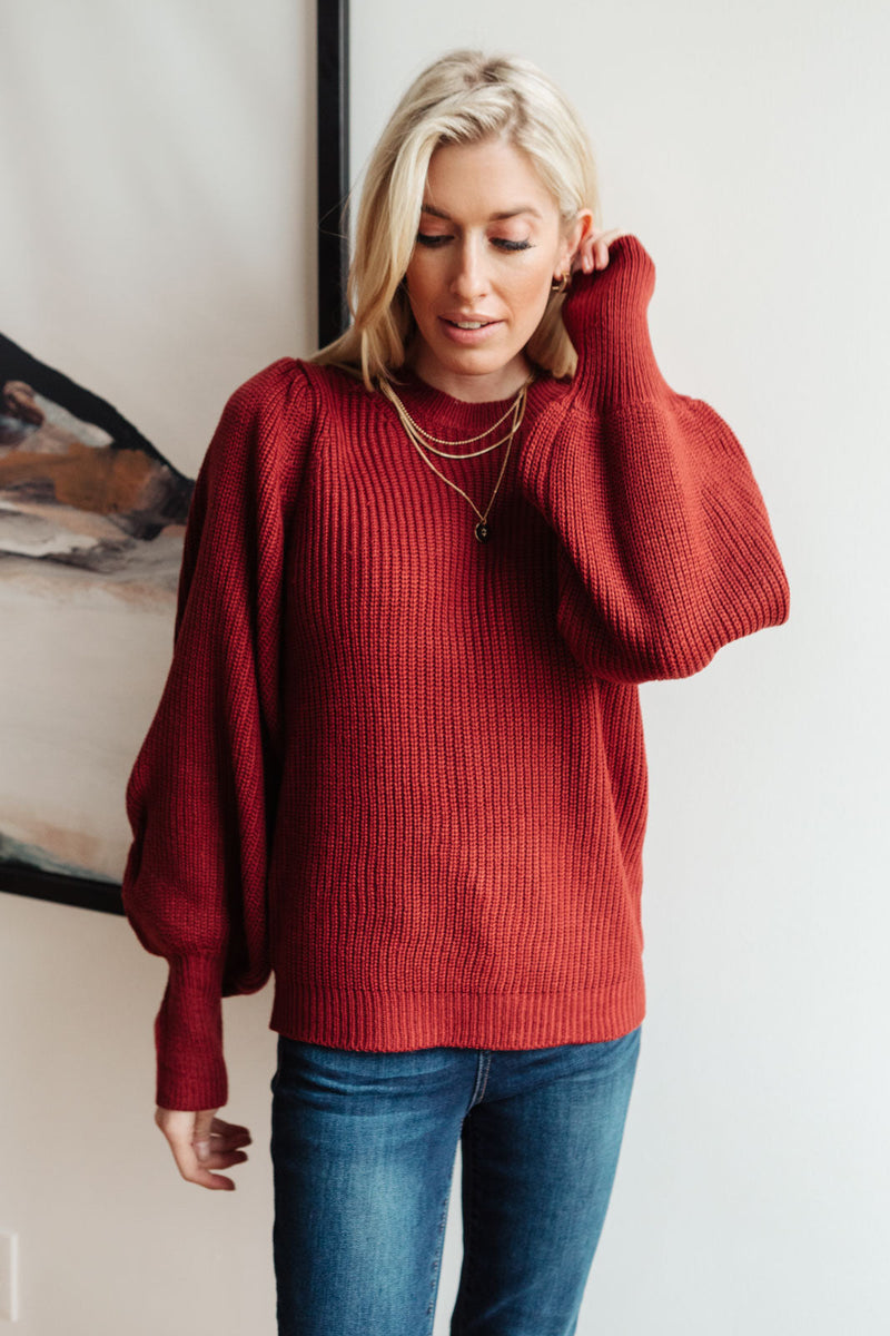 Mocha Mo Sweater in Brick