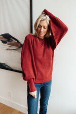 Mocha Mo Sweater in Brick