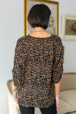 Molly Animal Print Dolman Sleeve Blouse