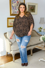 Molly Animal Print Dolman Sleeve Blouse