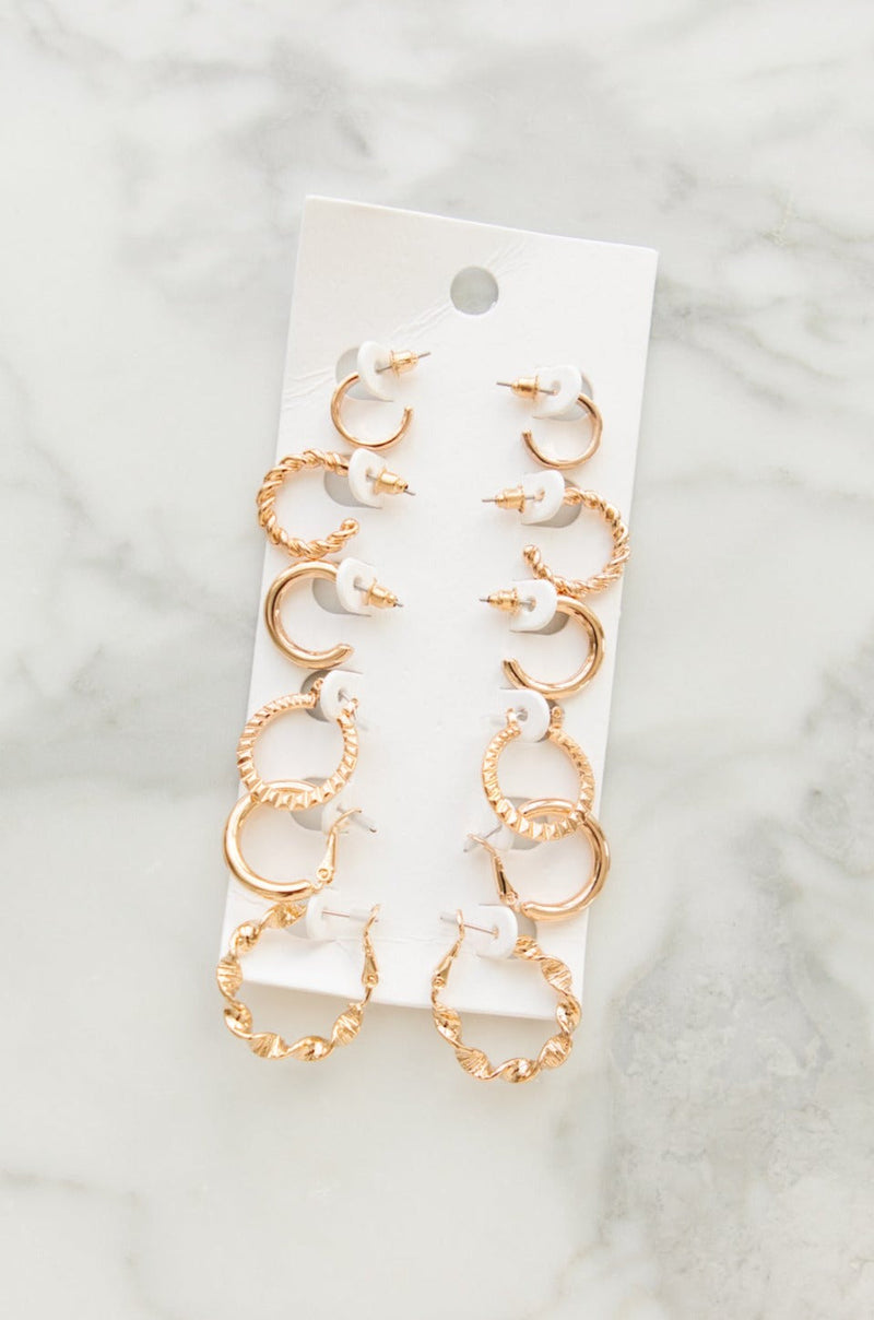 More is More Earring Set in Gold