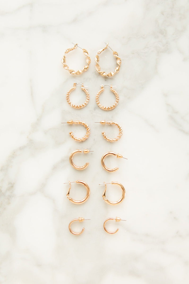 More is More Earring Set in Gold