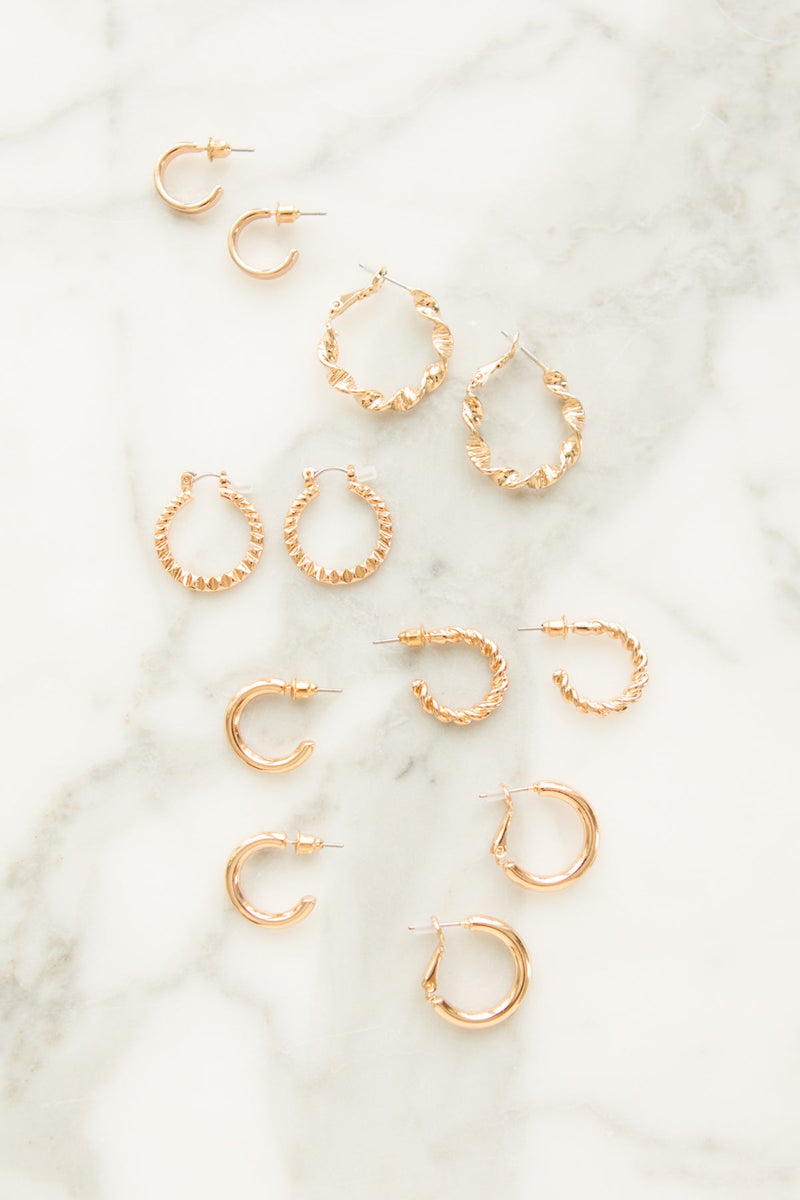 More is More Earring Set in Gold